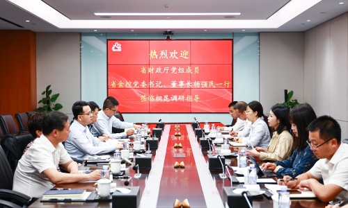 浙江省财务厅党组成员，，省金控党委书记、、、董事长杨强民莅临腾博会官网调研